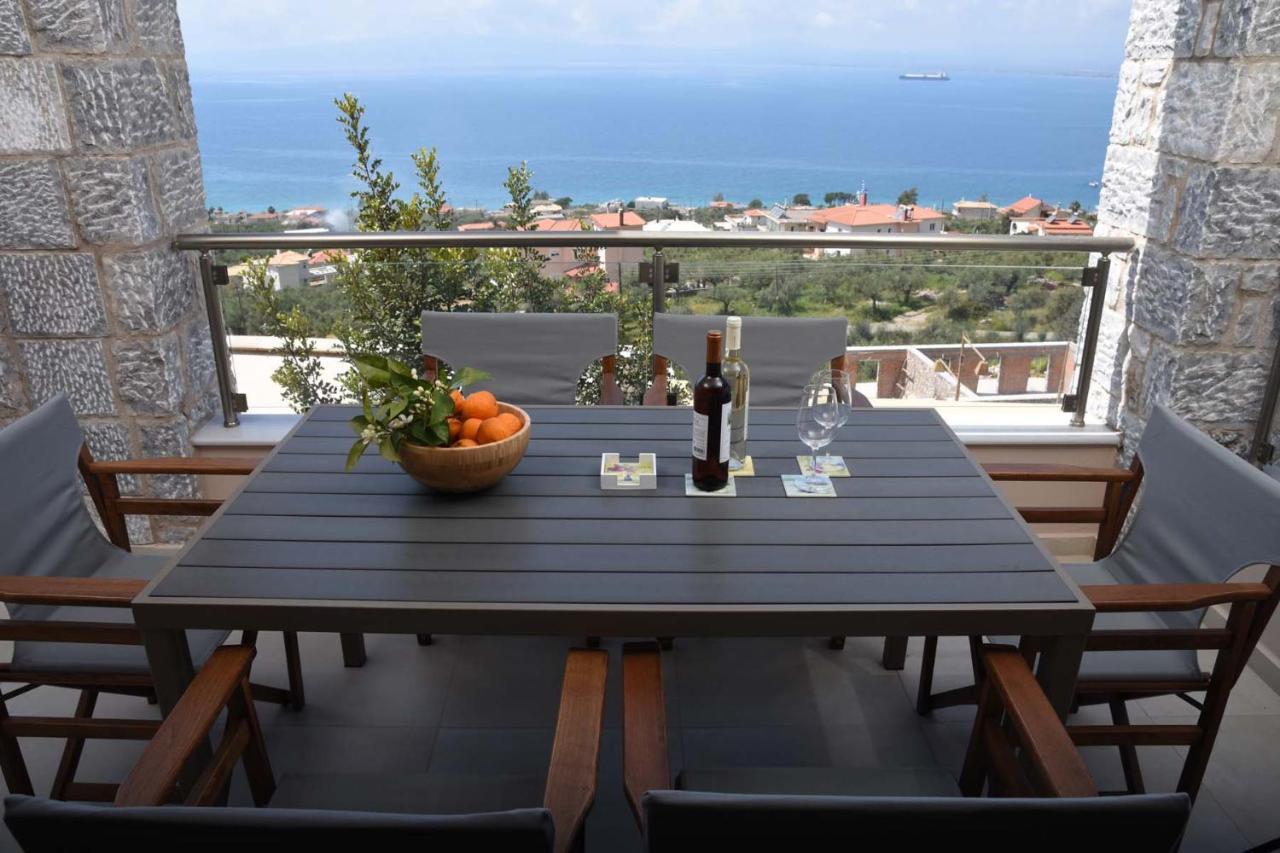Villa Dafni - Infinite Sea Vistas With Private Pool 卡拉马塔 外观 照片